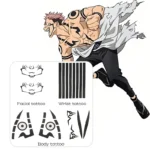 Jujutsu Kaisen Sukuna Tattoo Stickers | PricZone