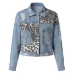 Chic Leopard Denim Jacket Womens Style 4 | PricZone