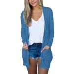 Long Thin Cardigan Coat with Pockets 3 | PricZone