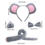 Kids Mouse Costume Set with Ears Tail 6 | PricZone