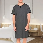 3XL Mens Comfy Pocket Nightgown Sleepwear 4 | PricZone