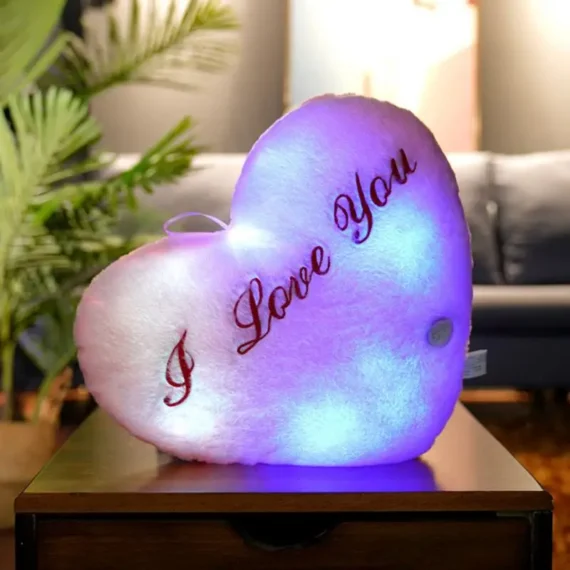 LED Heart Glow Pillow Valentines 14in 4 | PricZone