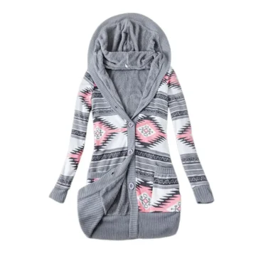 Striped Hooded Cardigan for Women 2 | PricZone