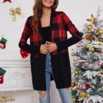 Chic Plaid Cardigan Sweater for Women 5 | PricZone