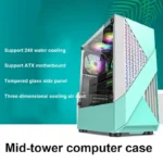 ATX Mid Tower Diamond Grid Gaming Case