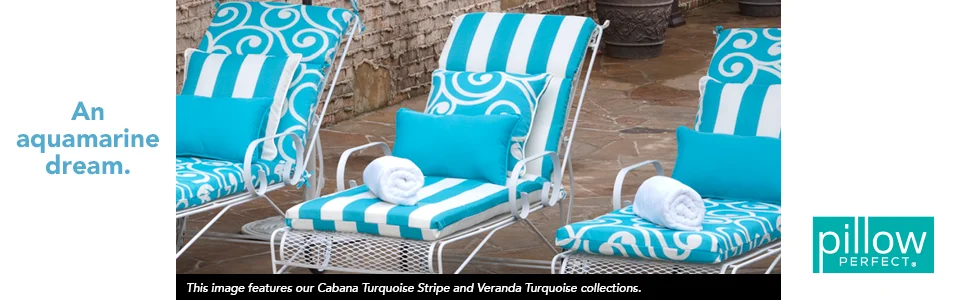 Stripe Chaise Lounge Cushion - Weatherproof