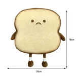 Cute Kawaii Toast Plush Pillow Soft Bedroom Decor 6 | PricZone