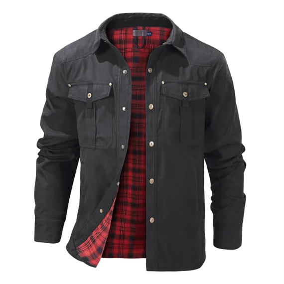 Winter Mens Plaid Bomber Jacket Warm Stylish | PricZone