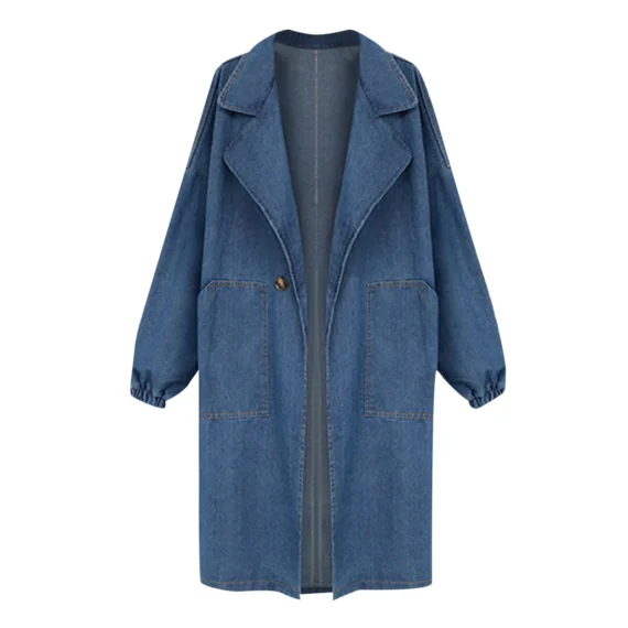 Chic Autumn Denim Windbreaker for Women 3 | PricZone