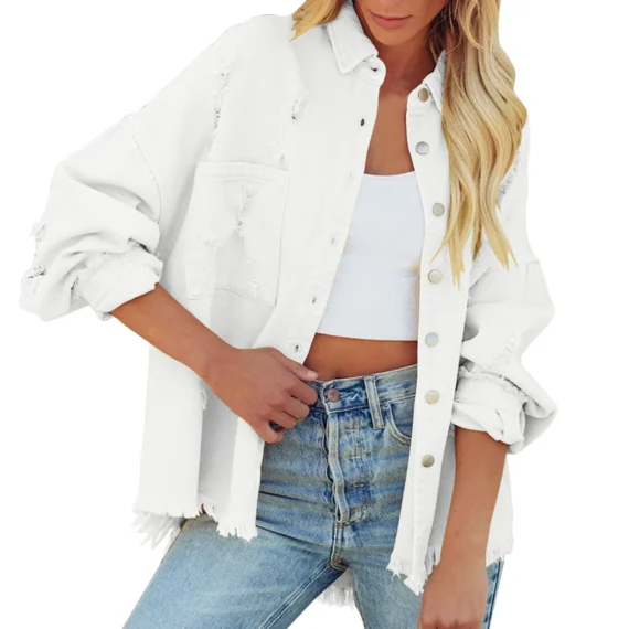 Chic Oversize Denim Jacket for Women 2 | PricZone