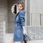 Korean Hooded Denim Jacket for Women 3 | PricZone