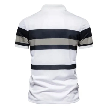 Stylish Men's Contrast Polo Shirt: Summer Casual Fashion 2