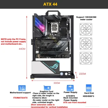 Aluminum EATX DIY PC Case for Gamers 2