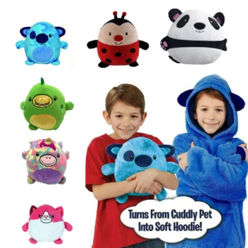 Kids Cartoon Hoodie Blanket Cozy Pullover Gift 2 | PricZone