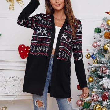 Chic Plaid Cardigan Sweater for Women 2