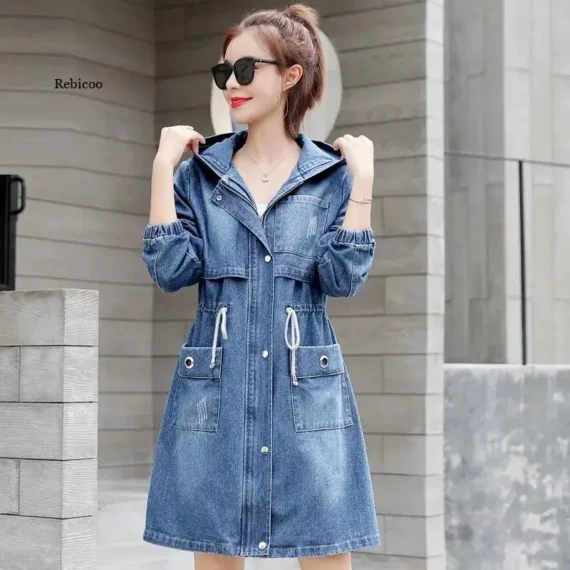 Korean Hooded Denim Jacket for Women 5 | PricZone