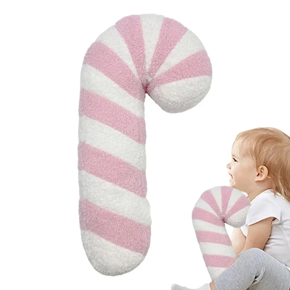 Candy Cane Plush Pillow for Christmas 17"