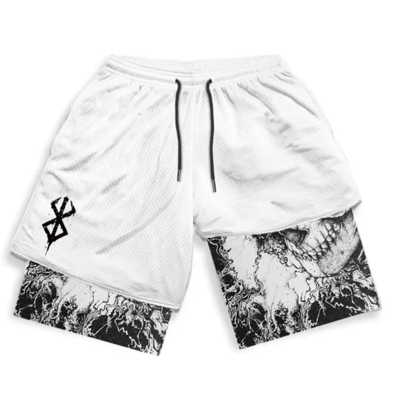 Anime Berserk Mens 2 in 1 Gym Shorts 5 | PricZone