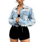 Chic Womens Denim Winter Jacket Slim Fit 4 | PricZone