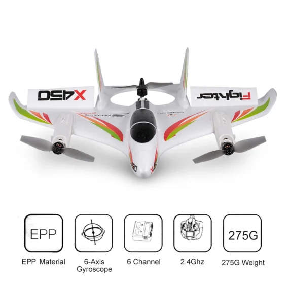 XK X450 6CH 3D6G RC Glider RTF 2 | PricZone