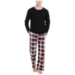 Mens Casual Plaid Pajama Set Shirt 5 | PricZone