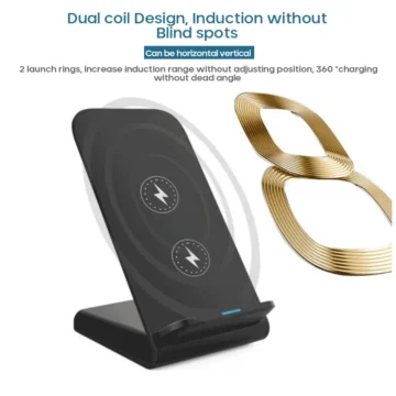 10W Qi Foldable Vertical Wireless Charger 2