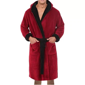 Men's Plush Warm Long Robe & Kimono