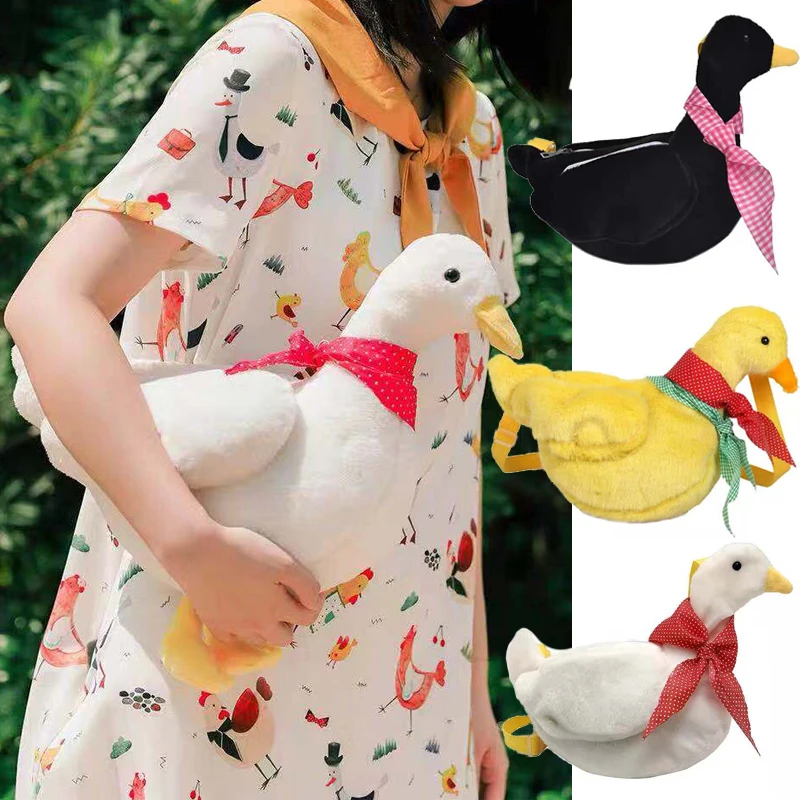 Cartoon Duck Plush Bag for Girls