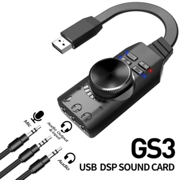 GS3 External USB 71 Sound Card for PC Laptop 2 | PricZone GS3 External USB 71 Sound Card for PC Laptop 2 | PricZone