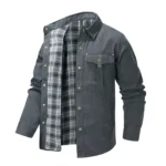 Winter Mens Plaid Bomber Jacket Warm Stylish 3 | PricZone