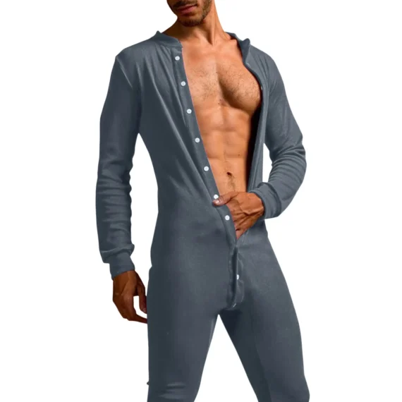 Autumn Winter Mens Casual Jumpsuit PJs 4 | PricZone