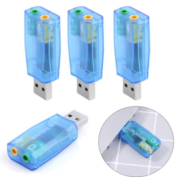 5 Pack USB Sound Card Adapter for PC | PricZone