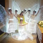 LED Butterfly Glowing Wing Dance Colorful Lighting Cloak Performance Costumes with Telescopic Festival Party Carnival Decor Prop 5 | PricZone