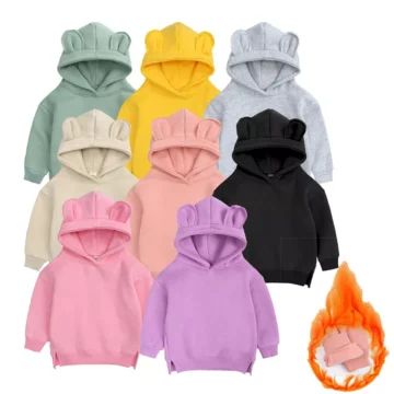 Cute Korean Kids Fleece Hoodie 0 7Y | PricZone