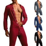 Autumn Winter Mens Casual Jumpsuit PJs 5 | PricZone