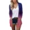 Gradient Print Long Sleeve Cardigan for Women