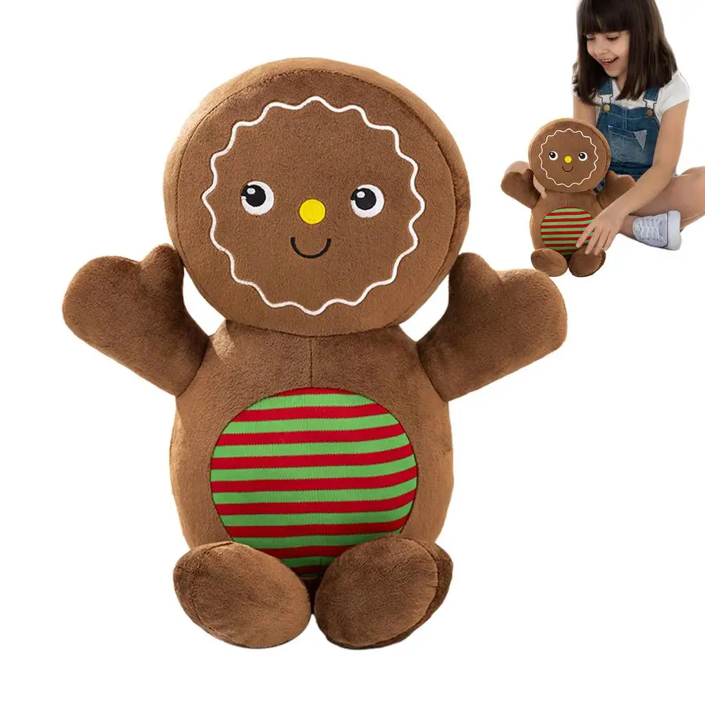 Gingerbread Plush Pillow - Cozy Decor 15"