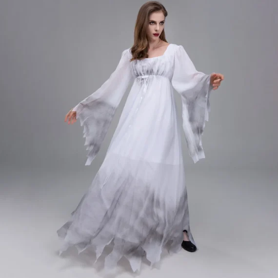 Ghost Bride Costume Scary Lace Gown 3 | PricZone