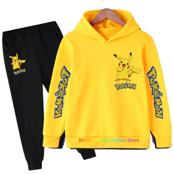 Kids Pikachu Tracksuit Sports Set | PricZone