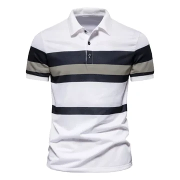 Stylish Men's Contrast Polo Shirt: Summer Casual Fashion