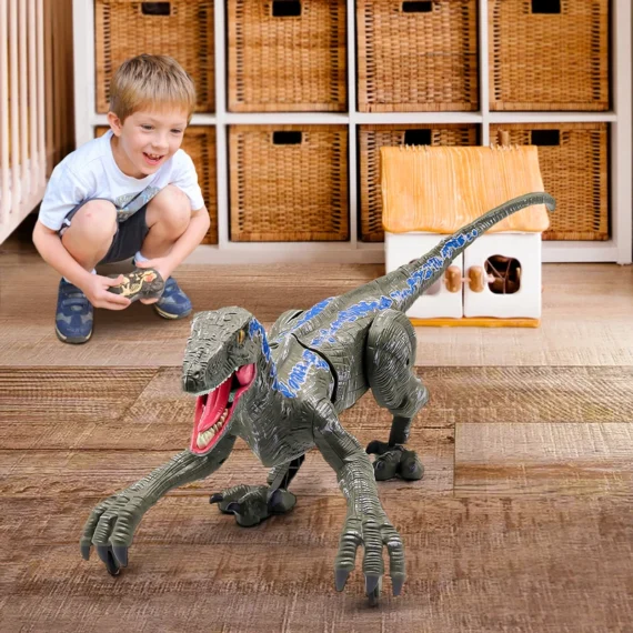 Blue Raptor RC Dino Toy Kids Jurassic Gift 6 | PricZone