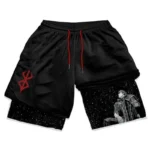 Anime Berserk Mens 2 in 1 Gym Shorts 4 | PricZone