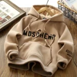 Winter Kids Thick Sweatshirt Clothes Autumn Boys Girls Lambs Wool Padded Warm Hoodies Big Children Letter Print Pullover Tops 2 | PricZone