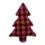 Red Plaid Christmas Tree Pillow – Cozy Gift