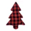 Red Plaid Christmas Tree Pillow – Cozy Gift