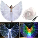 LED Butterfly Glowing Wing Dance Colorful Lighting Cloak Performance Costumes with Telescopic Festival Party Carnival Decor Prop 4 | PricZone