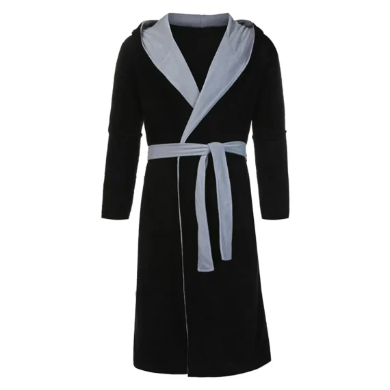 Mens Plush Warm Long Robe Kimono 5 | PricZone