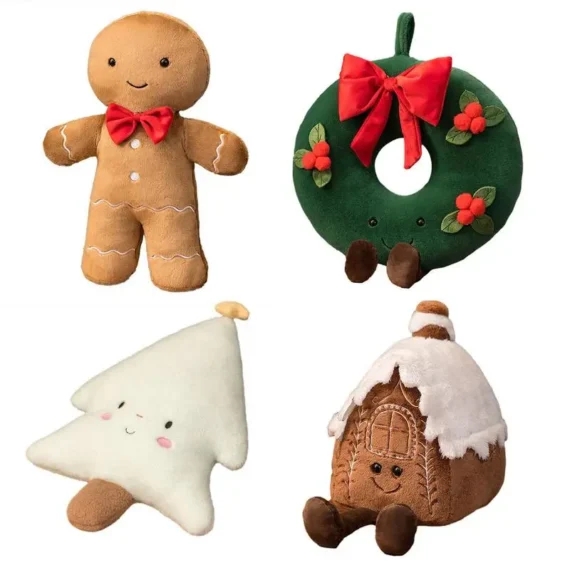 Xmas Gingerbread Plush Toy Soft Cuddly 2 | PricZone