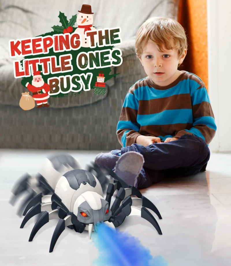 Fun RC Spray Spider - Light & Music Toy