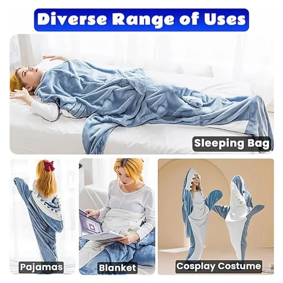 Adult Shark Hoodie Blanket Cozy Fun 3 | PricZone